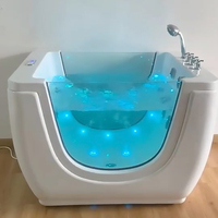Baignoire de massage pour bébé en acrylique autoportante, de qualité supérieure, avec hydrothérapie et bulles, baignoire à remous pour bébé