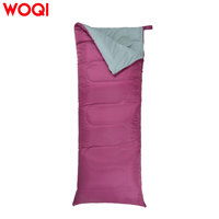Sac de couchage rectangulaire personnalisé WOQI pour le camping, les voyages en plein air, commande en gros, étiquette privée