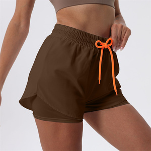 Женские быстросохнущие двухслойные спортивные шорты - Product Image 2