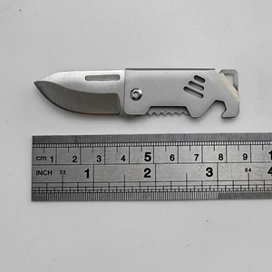 Coltellino Tascabile Multifunzione <span class=keywords><strong>in</strong></span> Acciaio Inox, Lama Pieghevole, EDC per Campeggio, Frutta, Piccolo Coltello di Sopravvivenza con Portachiavi - Product Image 4