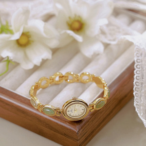 Reloj de lujo de alta gama para mujer, joyería elegante, pulsera de cuarzo de Jade verde Natural, reloj de pulsera, regalos para mujer, reloj de moda - Product Image 4