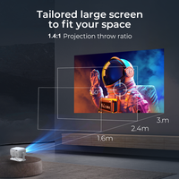Projecteurs portables home cinéma android 9 projecteur vidéo smart tv avec wifi 190 ANSI 1280*720P résolution physique 4K proyector