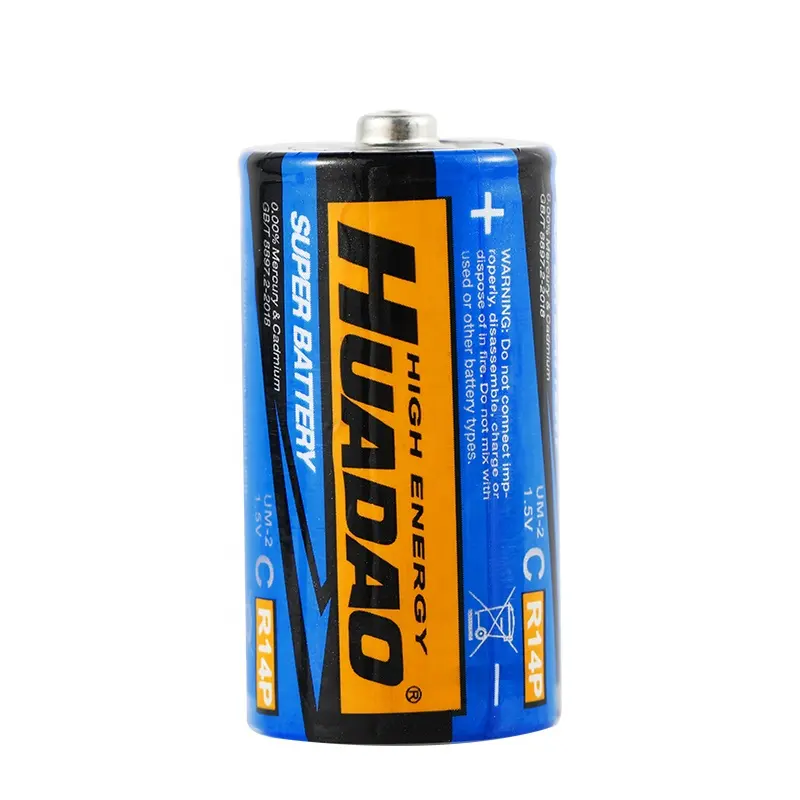 Cuanen High Power R14p 1.5v Um2 Heavy Duty Battery For Camera Toys Carbon Zinc C Size Batteries
