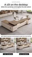Grande Chaise de Bureau Moderne et Table de Direction en Bois Durable pour Manager d'Entreprise