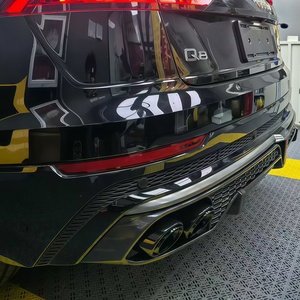 Nouveau diffuseur arrière style <span class=keywords><strong>RSQ8</strong></span> avec sorties d'échappement pour <span class=keywords><strong>Audi</strong></span> Q8 2018-2022, <span class=keywords><strong>noir</strong></span>, pièces de tuning auto en PP, <span class=keywords><strong>prix</strong></span> usine - Product Image 3