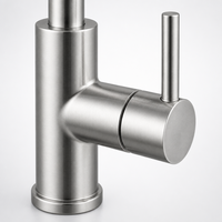 Robinet de cuisine en acier inoxydable brossé robuste avec douchette extractible, monocommande, cartouche céramique, à poser sur plan - Vente chaude