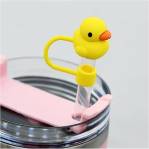 A prova di polvere 10 mm 0.4 in paglia riutilizzabile punte carine <span class=keywords><strong>Daisy</strong></span> fiori nuvola animale anatra Toppers paglia per regali di natale - Product Image 5