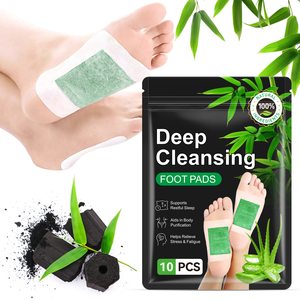 Ontgiftende voetpads diepe reiniging bamboe houtskool voetpleister slaapmiddel stressverlichting lichaamsreiniging fabriek OEM - Product Image 6