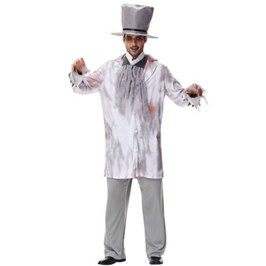 Horreur Vampire Zombie Cosplay uniforme pour femmes et hommes costume taché de sang et robe de voile fantôme <span class=keywords><strong>mariée</strong></span> adulte enfants Costume d'halloween - Product Image 3