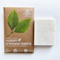Tablettes de lessive écologiques OEM à marque privée, feuilles de lessive biodégradables avec enzymes solides