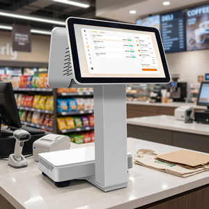 Système de caisse tactile POS Android Windows à double écran de 15,6 pouces pour restaurant, commerce de détail, supermarché - Product Image 1