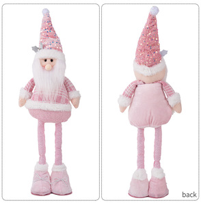 Adorno Navideño Retráctil de Lentejuelas Rosas con Diseño de Muñeco de Nieve, Reno y Papá Noel - Product Image 6