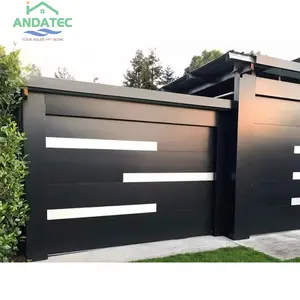 ANDA Custom Flush Mount Panel Wood Timber-look Vertical Slats Decorative Battens Modern Sectional Garage Door