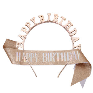Nuevo Set de Diadema y Cinturón de Hombro de Plástico para Cumpleaños, Accesorios para el Cabello de Mujer, Decoración para Fiestas - Product Image 5