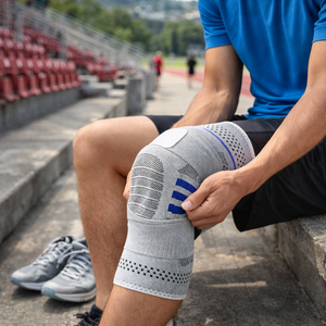 Rodillera de Compresión Transpirable de Punto para Correr, Gimnasio y Deportes, con Soporte Antideslizante y Estabilizador, Unisex - Product Image 2