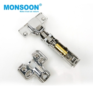 Charnières de meuble dissimulées à fermeture amortie en acier inoxydable pour portes d'armoires de cuisine, collection Monsoon Hardware - Product Image 3
