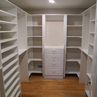 Armoire Walk-In en Forme de U Blanche avec Tiroirs