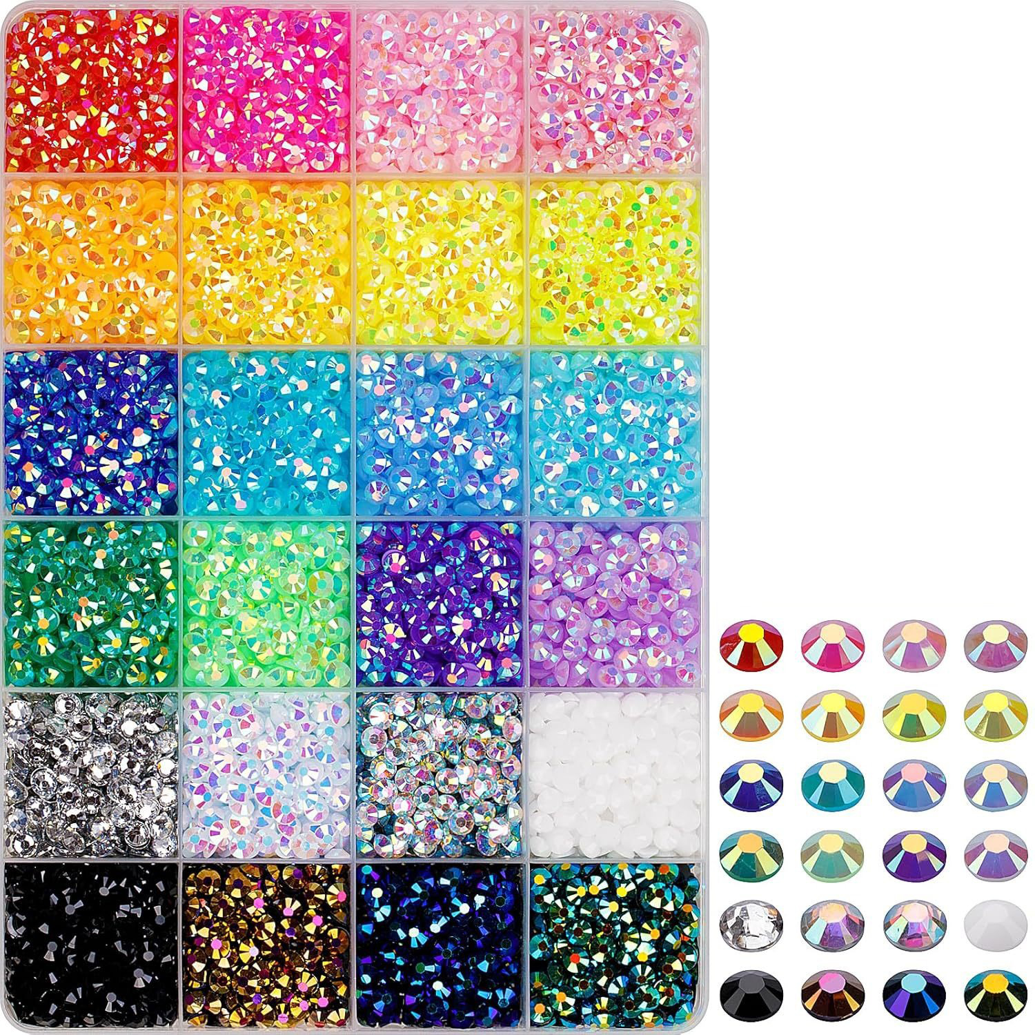 Ensemble de strass pour ongles à 24 grilles (30 000 pièces)