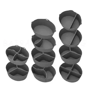 3 Pacote Reutilizável & Leakproof Silicone Crockpot Divisor De Cozinha De Silicone Lento Forro De Fogão Para 6 Quart Pot