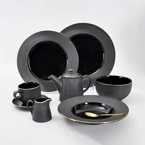 Fabricants d'assiettes en céramique personnalisées, pièces, assiettes à dîner en porcelaine avec couleur imprimée, assiettes en céramique pour Restaurant