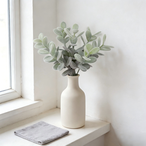 Planta Artificial Suculenta de 7 Cabezas, <span class=keywords><strong>Crassula</strong></span> Pick Blanca, Planta Artificial Flocada, Planta Artificial sin Agua, Decoración para el Hogar - Product Image 4