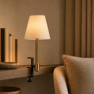 <span class=keywords><strong>Lampe</strong></span> murale à <span class=keywords><strong>pince</strong></span> sans fil rechargeable avec abat-jour en tissu, LED magnétique et télécommande pour lecture au chevet et hôtels - Product Image 1