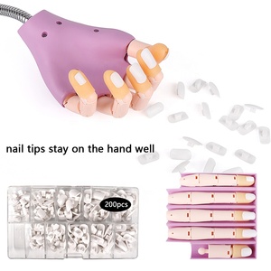 Équipement de pratique de Nail Art avec 200 pièces de faux ongles réglables, Flexible, <span class=keywords><strong>formation</strong></span> de manucure, main de prothèse, Nail Art, fausse main - Product Image 4