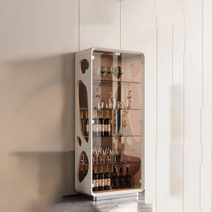 Vitrina de Exhibición Hecha a Mano <span class=keywords><strong>2026</strong></span>, Mueble para Vinos de Salón, Mueble Alto de Vidrio, Estilo Lujoso y Moderno, Mueble para TV de Pared, Barra de Vinos - Product Image 3