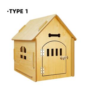 Moderno sólido grande exterior gato perro mascotas casas jaula MUEBLES CAMA DE MADERA - Product Image 5