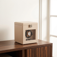 Boîte de rangement automatique pour montre carrée, en cuir et PU de qualité supérieure, remontoir de montre individuel