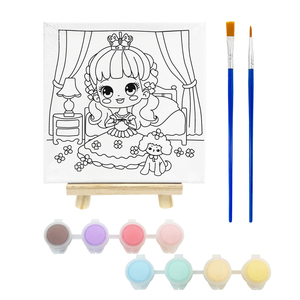Jouets à dessiner 12 couleurs Enfants Image par numéros Dessin sur carton Art Peinture Jouet Peinture par numéros Kit - Product Image 5