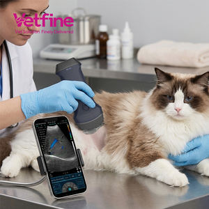 Échographe vétérinaire portable sans fil 3 en 1 à double tête linéaire et convexe avec Doppler couleur - Product Image 1