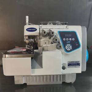 Direct Drive Integrated Industrial High-Speed Overlock <b>Sewing</b> Machine Four Thread Metal Gear Flat-Bed Manual Home Use - Product Image 3