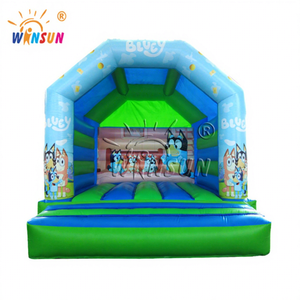 Trampoline gonflable bleu château sautant pour enfants commerciaux trampoline gonflable bleu - Product Image 1