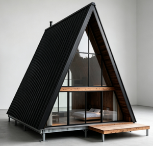Cabines de vacances préfabriquées triangulaires de luxe <span class=keywords><strong>PINGUI</strong></span> en acier léger avec structure de conteneur mobile pour loisirs - Product Image 3
