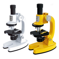Kit d'expériences scientifiques avec microscope pour enfants, grossissement 200X 600X 1200X avec lumière LED et accessoires, jouet éducatif STEM pour enfants