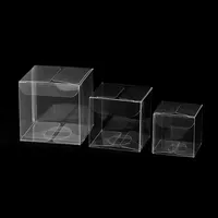 Boîte en plastique pliable transparente en PVC pour l'emballage du café, du thé, des cosmétiques, présentoir de produits, boîtes en plastique