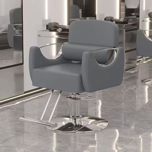 Nueva Silla de peluquero al revés con elevación de Color de pelo de corte de pelo de Metal galvanizado de cuero Simple para uso en salón - Product Image 2