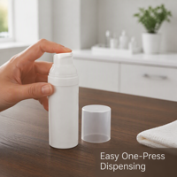 Flacon pompe airless en plastique premium, flacon cosmétique rechargeable à pression pour sérum et hydratant, anti-oxydation