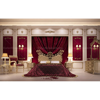 Luxueux Art Rococo Plafond Décoration Panneau Motif Floral Conception Murale Complète pour La Maison Étanche Salon Cuisine