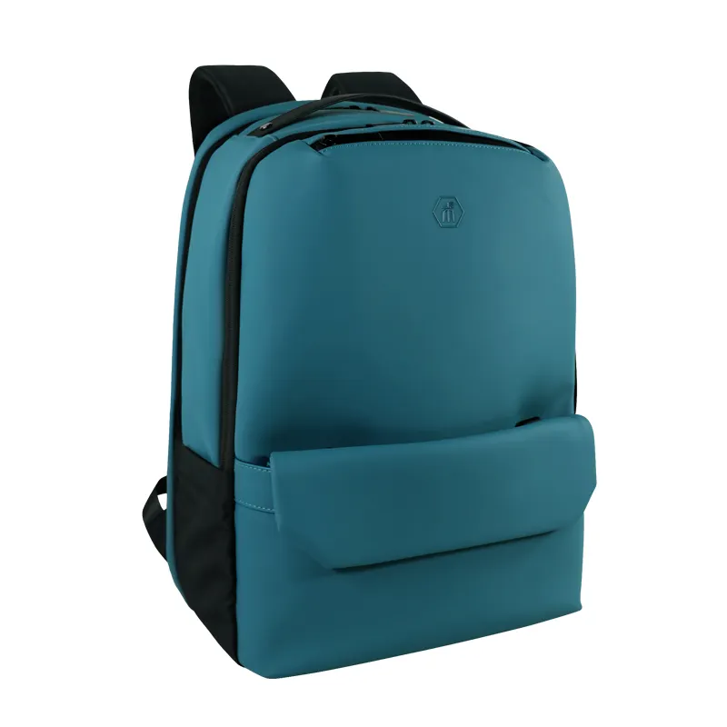 Sac à dos de couleur vive simple et durable en cuir PU imperméable en nylon pour ordinateur portable