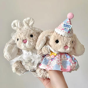 Lindo Conejo <span class=keywords><strong>de</strong></span> Peluche Relleno <span class=keywords><strong>de</strong></span> Algodón PP, Muñeca <span class=keywords><strong>de</strong></span> Vestir para Niñas y Niños, Regalo <span class=keywords><strong>de</strong></span> Cumpleaños - Product Image 1