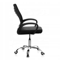 Chaise de bureau ergonomique à hauteur réglable avec dossier en tissu maillé pour espace de travail, bureau à domicile et étude