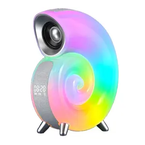 소라 모양 RGB 야간 조명 백색 소음 기상 램프 수면 조명 Led 스마트 분위기 램프 블루 치아 시계 알람 스피커