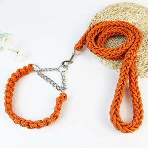 Muestra gratis de alta calidad XL Bull <span class=keywords><strong>Dog</strong></span> Training <span class=keywords><strong>Slip</strong></span> <span class=keywords><strong>Collar</strong></span> y correa Set Durable Nylon Trenzado Cuerda <span class=keywords><strong>Collar</strong></span> y correa - Product Image 3