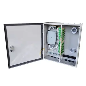 96端口光纤壁挂式安装盒光纤配电柜配电箱户外防水单门