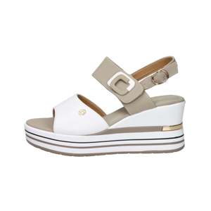 Sandales compensées Donna Serena pour femme, blanches, talon de 7 cm, taille 36 - Product Image 1