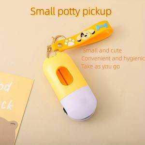 Venda quente Doce Cor Portátil Cão <span class=keywords><strong>Poop</strong></span> Saco Dispenser LED Luz com Carregamento Cabo USB e Caminhadas Fivela - Product Image 3