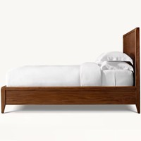 2025 Neuankömmling Dunkelbraune Schlafzimmer möbel Weiche Kopfteil betten Holz möbel Villa Apartment Verwenden Sie maßge schneiderte Möbel