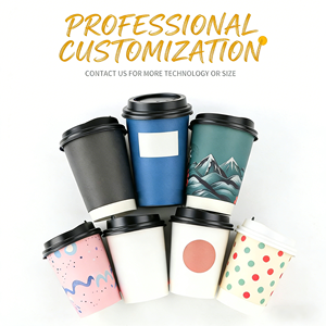 Vasos de Café Desechables al por Mayor, de Papel Kraft de Doble Pared, Reciclables, con Logotipo Personalizado, Vasos Aislantes para Bebidas Calientes con Tapas para Cafetería - Product Image 6